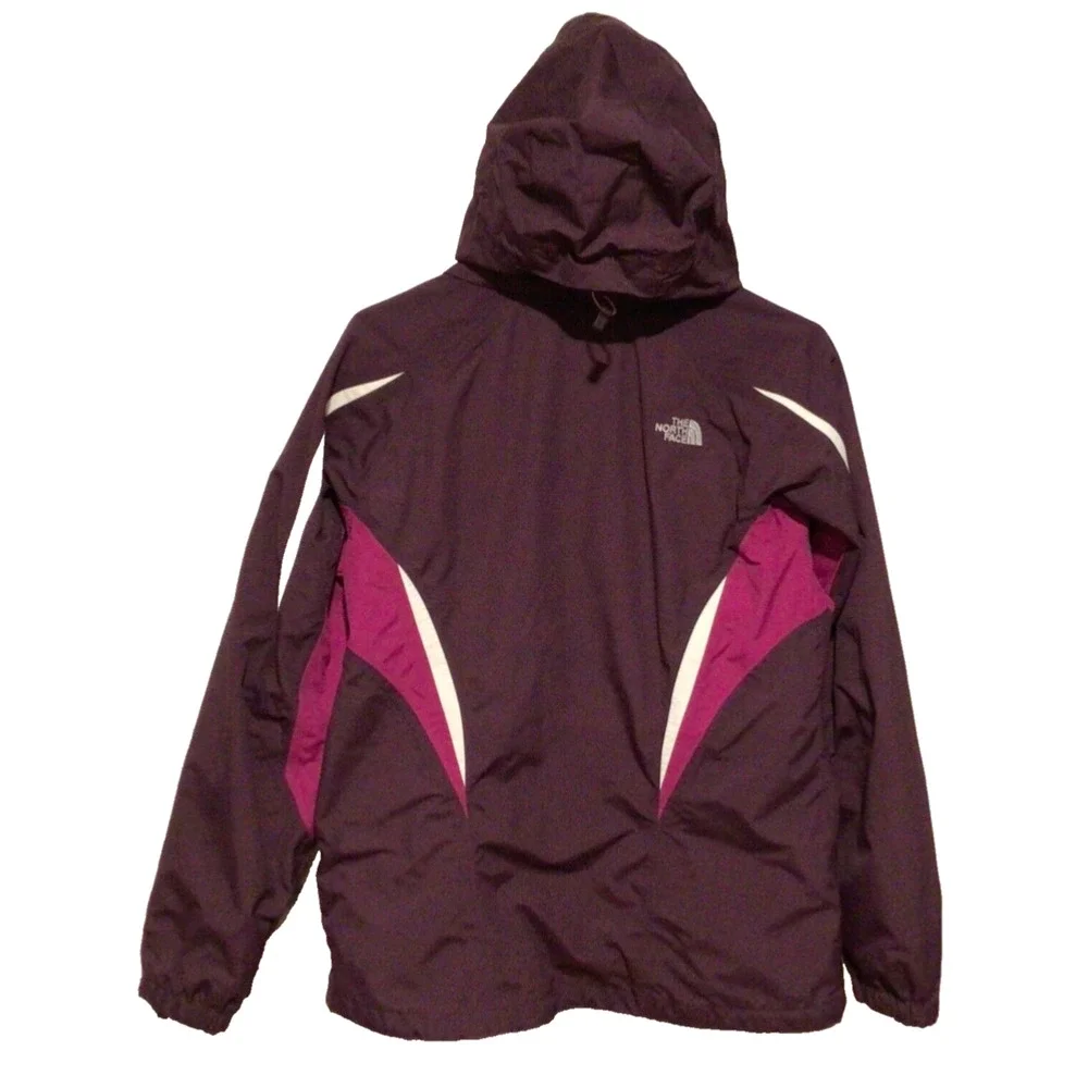 The North Face Women’s Burgundy Full Zip Hooded Rain Jacket Size Medium